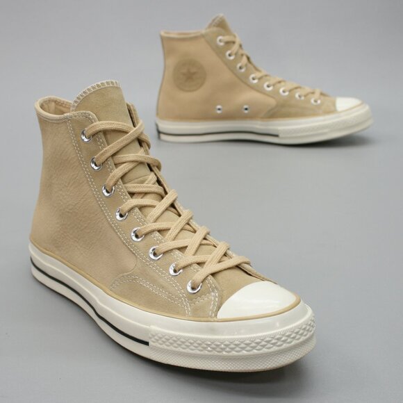 Converse Mens 10 Chuck 1970s Leather Yellow High-top Shoes Sneakers CTAS 164930C - Picture 1 of 12